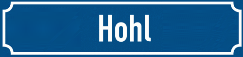 Straßenschild Hohl