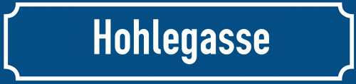 Straßenschild Hohlegasse