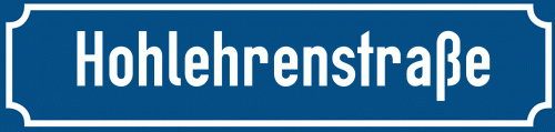 Straßenschild Hohlehrenstraße