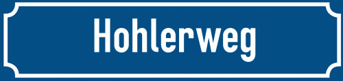 Straßenschild Hohlerweg