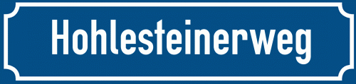Straßenschild Hohlesteinerweg