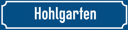 Straßenschild Hohlgarten