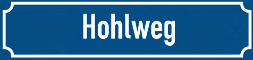 Straßenschild Hohlweg zum kostenlosen Download