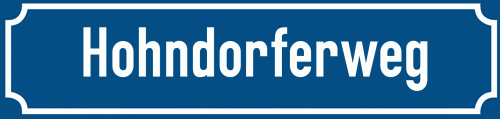 Straßenschild Hohndorferweg