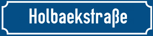 Straßenschild Holbaekstraße