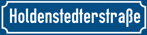 Straßenschild Holdenstedterstraße