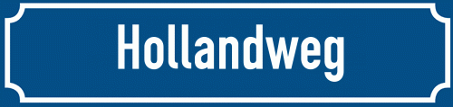 Straßenschild Hollandweg