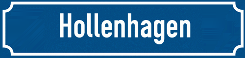 Straßenschild Hollenhagen