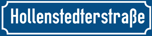Straßenschild Hollenstedterstraße