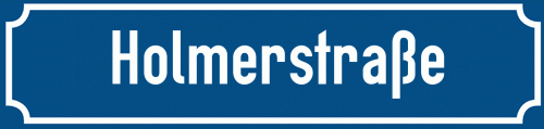 Straßenschild Holmerstraße