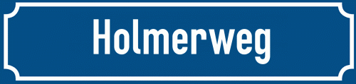 Straßenschild Holmerweg