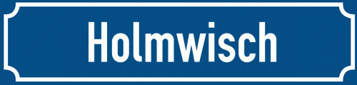 Straßenschild Holmwisch