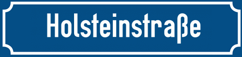 Straßenschild Holsteinstraße