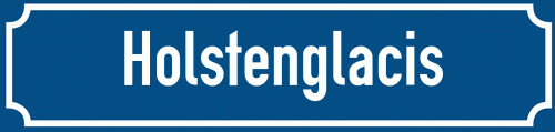 Straßenschild Holstenglacis zum kostenlosen Download