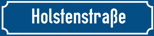 Straßenschild Holstenstraße