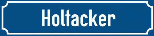 Straßenschild Holtacker zum kostenlosen Download