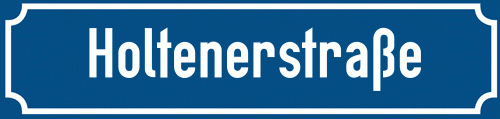 Straßenschild Holtenerstraße zum kostenlosen Download