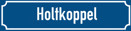 Straßenschild Holtkoppel