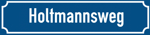 Straßenschild Holtmannsweg