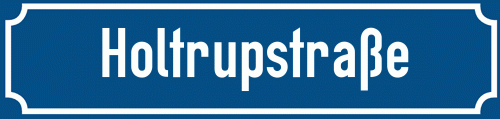 Straßenschild Holtrupstraße