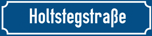 Straßenschild Holtstegstraße