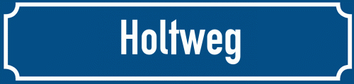 Straßenschild Holtweg