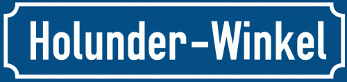 Straßenschild Holunder-Winkel