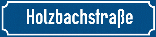 Straßenschild Holzbachstraße zum kostenlosen Download