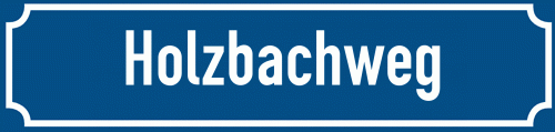 Straßenschild Holzbachweg
