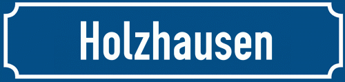 Straßenschild Holzhausen