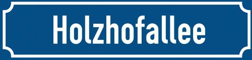 Straßenschild Holzhofallee