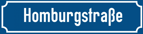 Straßenschild Homburgstraße zum kostenlosen Download