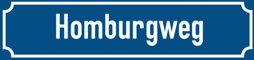 Straßenschild Homburgweg