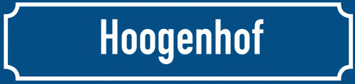 Straßenschild Hoogenhof