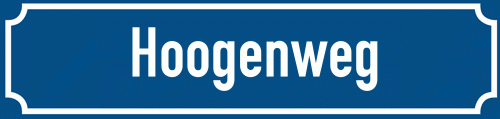 Straßenschild Hoogenweg