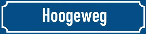 Straßenschild Hoogeweg