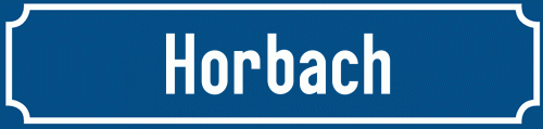 Straßenschild Horbach