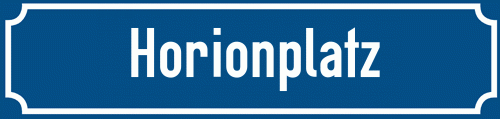 Straßenschild Horionplatz