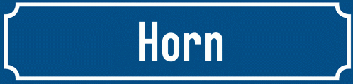 Straßenschild Horn