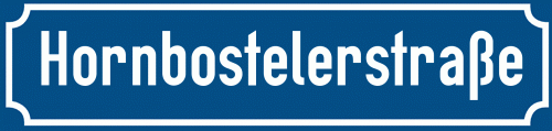 Straßenschild Hornbostelerstraße zum kostenlosen Download