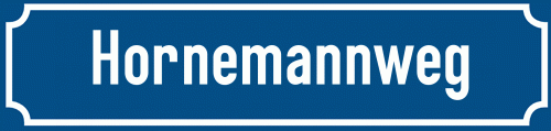 Straßenschild Hornemannweg