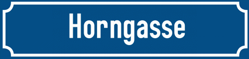 Straßenschild Horngasse