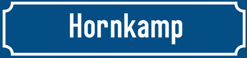Straßenschild Hornkamp