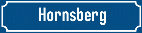 Straßenschild Hornsberg