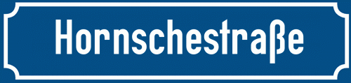 Straßenschild Hornschestraße