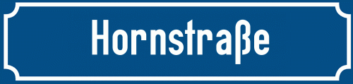 Straßenschild Hornstraße zum kostenlosen Download