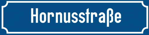 Straßenschild Hornusstraße