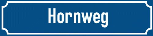Straßenschild Hornweg