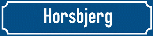 Straßenschild Horsbjerg