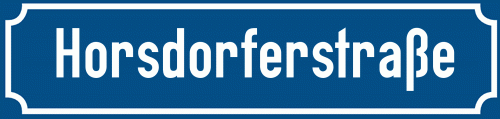 Straßenschild Horsdorferstraße zum kostenlosen Download